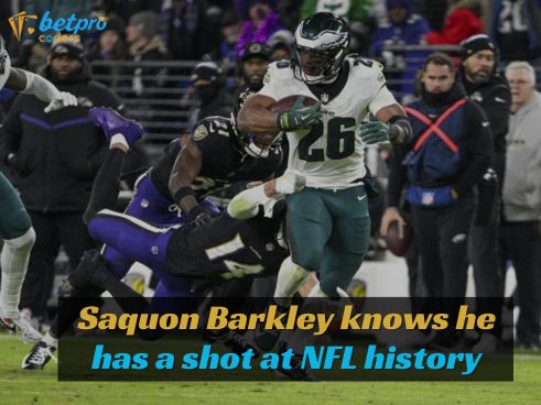 Saquon Barkley knows he has a shot at NFL history, but the Eagles winning it all is ‘the driving&nbsp;factor’